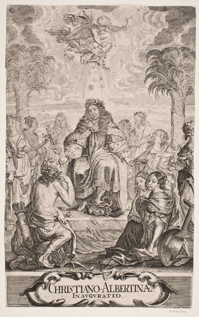 Hertog Christian Albrecht Geëerd door Apollo en de Negen Muzen door Jürgen Ovens