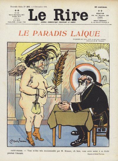 Een seculier paradijs. Illustratie voor Le Rire door Jules Abel Faivre