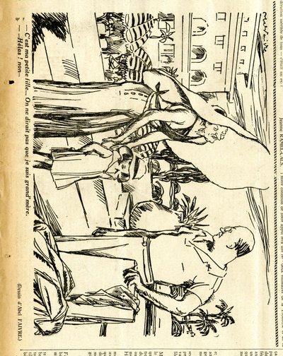 Candid, Satirisch in N & B door Jules Abel Faivre