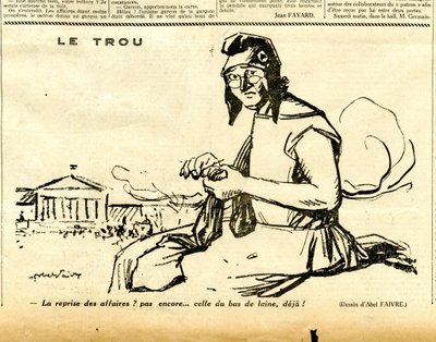 Candide, satirisch in zwart-wit door Jules Abel Faivre