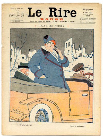 Omslag van The Red Laughter, Satirisch in Kleuren door Jules Abel Faivre