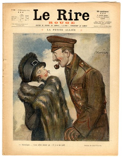 Omslag van The Red Laughter, Satirisch in Kleuren door Jules Abel Faivre