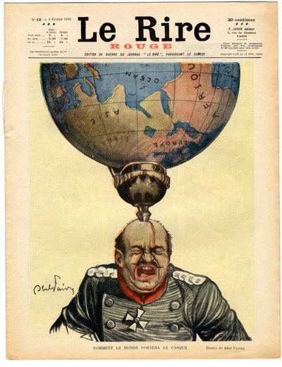 Omslag van The Red Laughter, Satirisch in Kleuren door Jules Abel Faivre