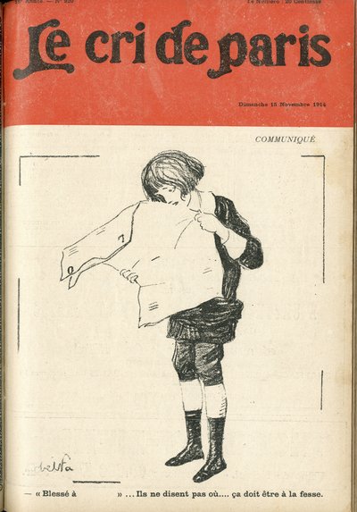 Illustratie door Abel Faivre voor de omslag van Le Cri de Paris door Jules Abel Faivre