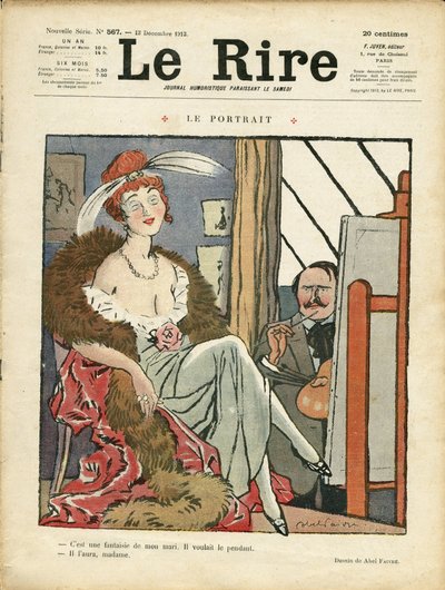 Illustratie door Abel Faivre (1867-1945) voor de omslag van Le Rire door Jules Abel Faivre