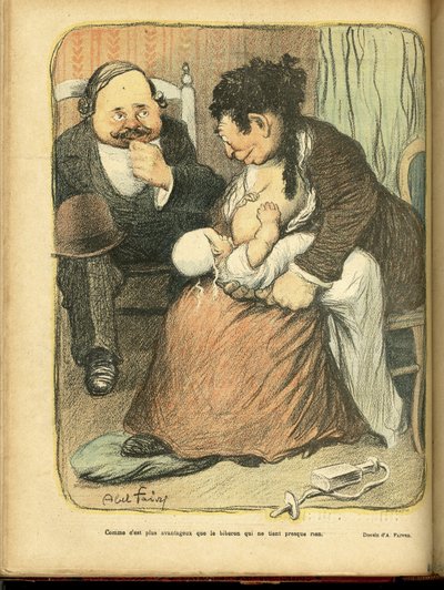 Illustratie door Abel Faivre (1867-1945) in Le Rire door Jules Abel Faivre