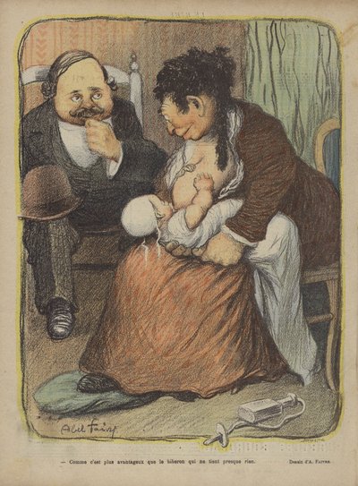 Illustratie voor Le Rire door Jules Abel Faivre