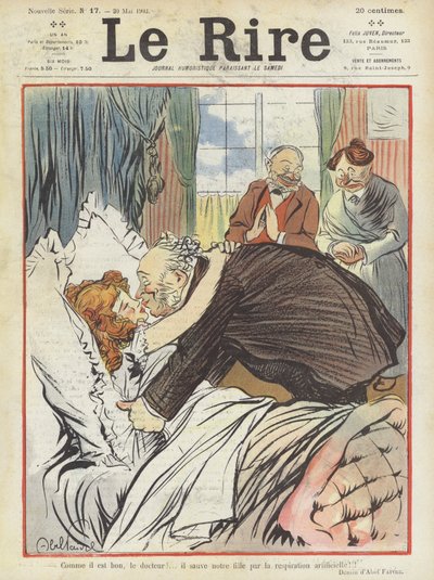 Illustratie voor Le Rire door Jules Abel Faivre