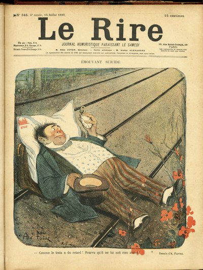 Illustratie van Abel Faivre (1867-1945) voor de Omslag van Le Rire door Jules Abel Faivre