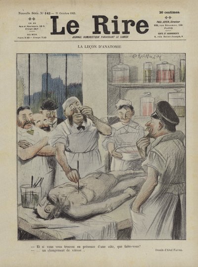 De anatomieles. Illustratie voor Le Rire door Jules Abel Faivre