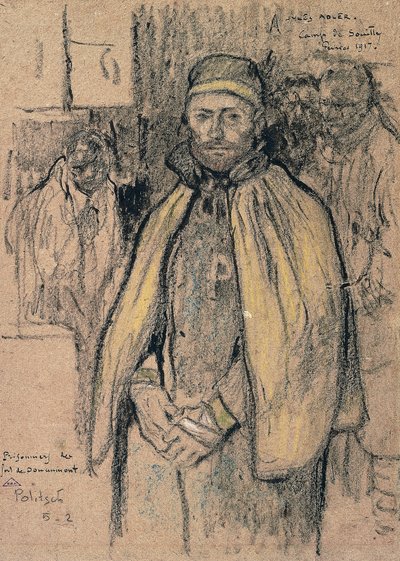 Gevangenen van Fort Douaumont door Jules Adler