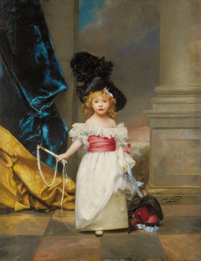 Portret van Therese Girard, drie jaar en zeven maanden oud, 1882 door Jules Adolphe Goupil