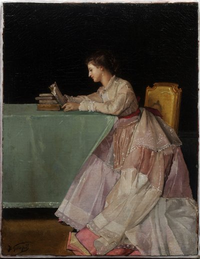 Zittende Vrouw door Jules Adolphe Goupil