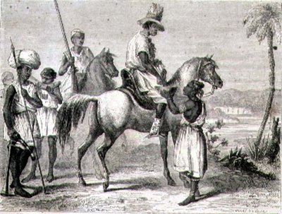 Peul en Malinke Indianen in Senegal door Jules Antoine (after) Duvaux