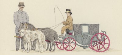 Koets van dwergen door Jules Arsene (after) Garnier