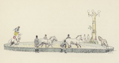 Paardenshow door Jules Arsene (after) Garnier