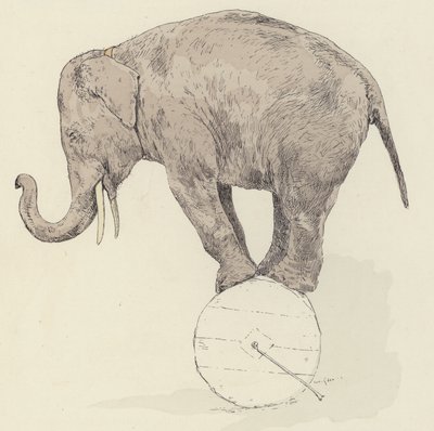 Olifant in balans door Jules Arsene Garnier