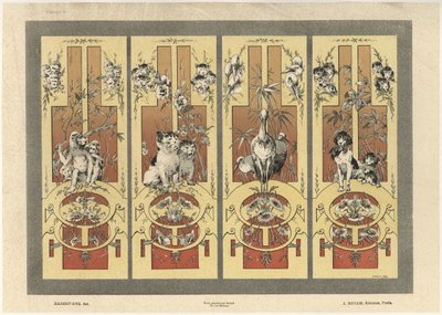 Apen, katten, reigers en honden, plaat 3 uit 