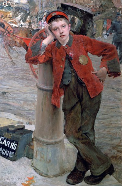 London Schoenpoetser, 1882 door Jules Bastien Lepage