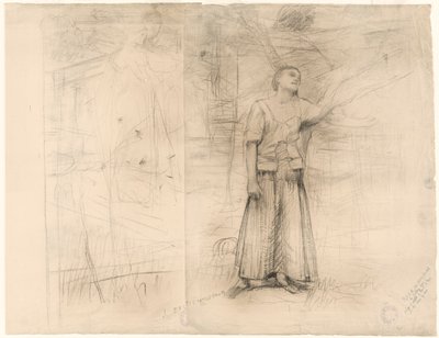 Studie voor door Jules Bastien Lepage