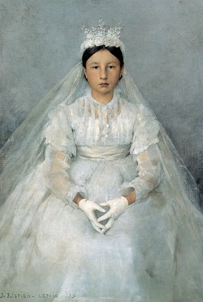 De Communicant, 1875 door Jules Bastien Lepage