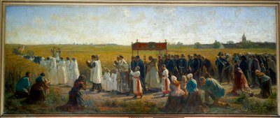 La bénédiction des blés en Artois door Jules Breton