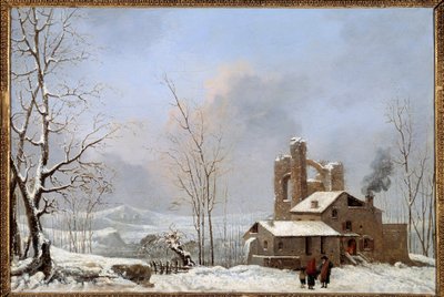 Winterlandschap door Jules Cesar Denis van Loo
