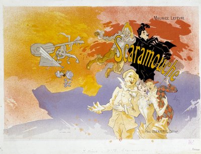 Boekomslag voor Scaramouche door Maurice Lefevre door Jules Cheret