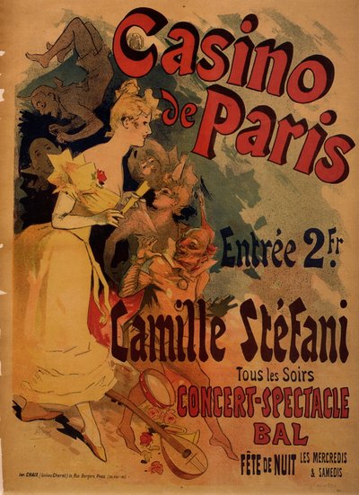 Casino de Paris; Camille Stefani door Jules Cheret