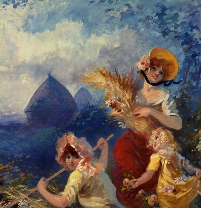 La Terre Allegorie (detail) door Jules Cheret