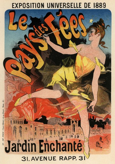 Le Pays des Fees Poster, 1889 door Jules Cheret