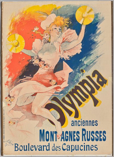 Olympia Montagne Russes door Jules Cheret