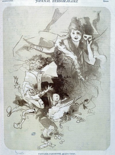 Parijse fantasie: Poppen - Poster door Cherret door Jules Cheret