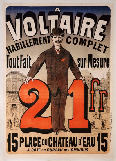 Poster ter promotie van "A Voltaire", c.1877 door Jules Cheret