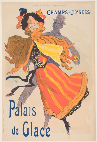 Poster ter Reclame van het Palais de Glace, Champs Elysees door Jules Cheret