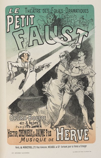Poster voor Le Petit Faust, uit 