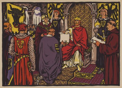 De Heilige Roomse Keizer Hendrik VII verleent keizerlijke onmiddellijke macht aan het kanton Uri door Jules Courvoisier