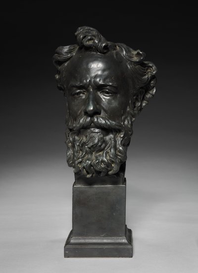 Hoofd van Alphonse Legros, ca. 1876 door Jules Dalou