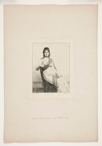 Mme Verninac, née Delacroix door Jules David