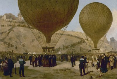 Vertrek van Léon Gambetta naar Tours in de ballon 
