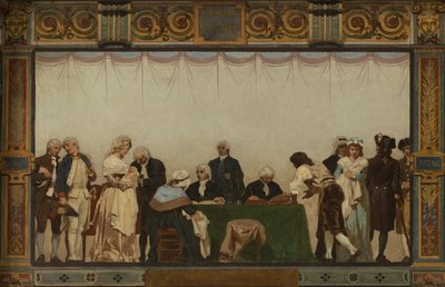 Schets voor het stadhuis van het 20e arrondissement: Geboorte, vaderland, plicht, rechten door Jules Didier