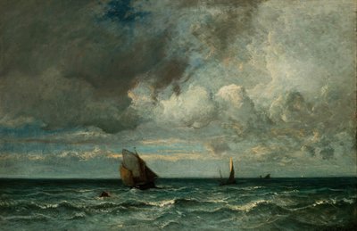 Schorsen vluchten voor de storm door Jules Dupré