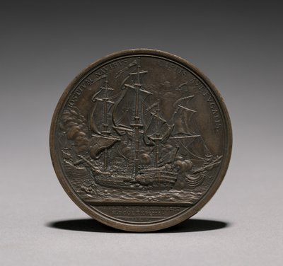 Medaille: John Paul Jones keerzijde door Jules Dupré