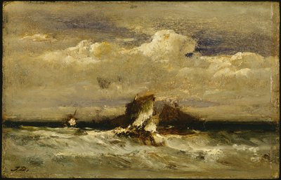 Zeegezicht, c.1868-81 door Jules Dupré