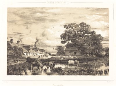 Gezicht in Normandië door Jules Dupré
