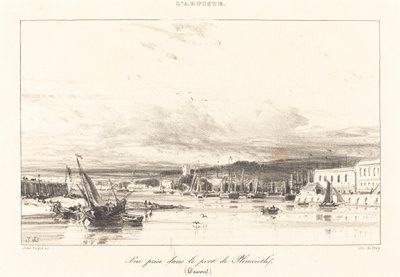 Uitzicht in Plymouth Port door Jules Dupré