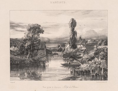 Gezicht op Alençon door Jules Dupré