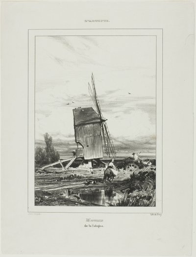 Windmolen van Sologne door Jules Dupré