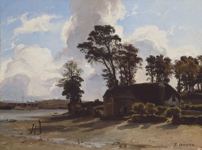 De rivierboerderij door Jules Dupré