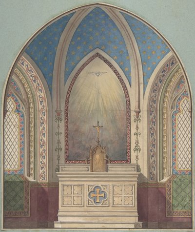 Ontwerp voor altaar, Saint Clotilde, tweede helft 19e eeuw door Jules Edmond Charles Lachaise and Eugène Pierre Gourdet